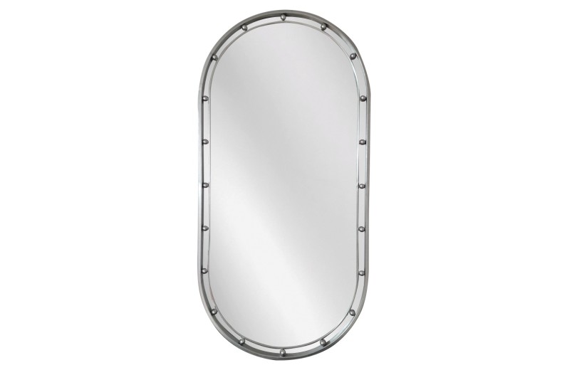 Artekko Dia Ασημί Μεταλλικός Καθρέπτης Τοίχου (50x3.5x100)cm - 50cm  x 3.5cm  x 100cm