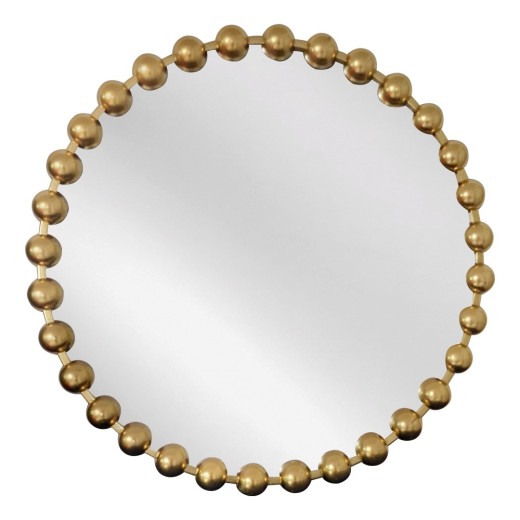 Artekko Dia Χρυσός Μεταλλικός Στρογγυλός Καθρέπτης Τοίχου (68x4.5x68)cm - 68cm  x 4.5cm  x 68cm