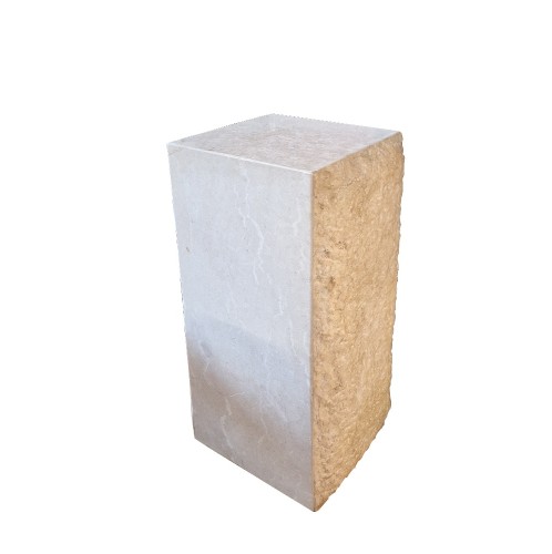 Artekko Solid Μαρμάρινος Μπεζ Κίονας Ανθοστήλη (40x40x90)cm - 40cm  x 40cm  x 90cm