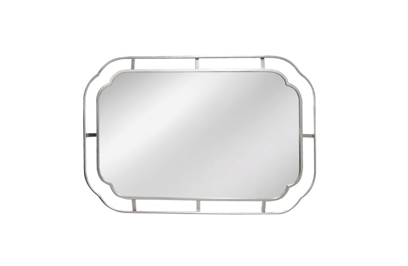 Artekko Dia Ασημί Μεταλλικός Καθρέπτης Τοίχου (60x2x90)cm - 60cm  x 2cm  x 90cm