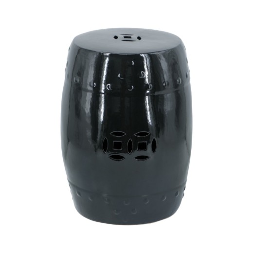 Artekko Zella Μαύρο Κεραμικό Σκαμπό (33x33x45)cm - 33cm  x 33cm  x 45cm