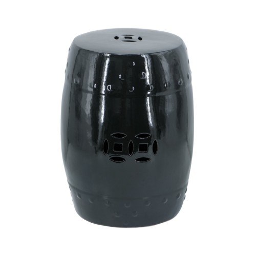 Artekko Zella Μαύρο Κεραμικό Σκαμπό (33x33x45)cm - 33cm  x 33cm  x 45cm