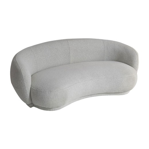 Artekko Cloud Μπεζ Υφασμάτινος Μπουκλέ Τριθέσιος Καναπές (191x93x73)cm - 191cm  x 93cm  x 73cm