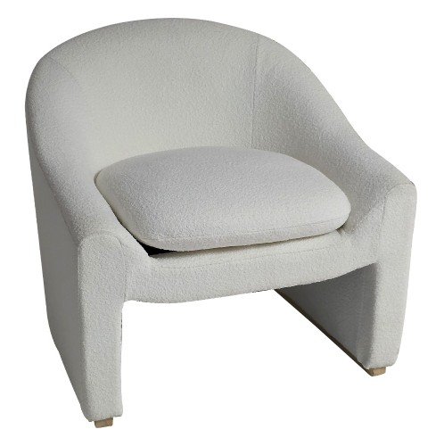 Artekko Cloud Λευκή Υφασμάτινη Μπουκλέ Πολυθρόνα (76x76x71)cm - 76cm  x 76cm  x 71cm
