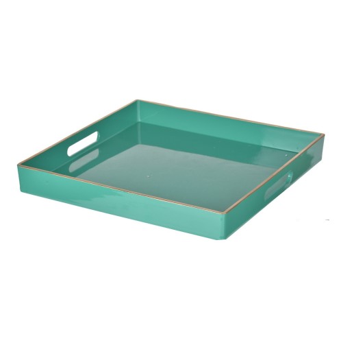 Artekko Tray Πλαστικός Πράσινος Δίσκος Σερβιρίσματος (33x33x4)cm - 33cm  x 33cm  x 4cm