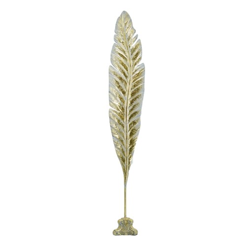 Artekko Leaf Χρυσό Μεταλλικό Επιτραπέζιο Διακοσμητικό Φύλλο (22.8x15.2x141)cm - 22.8cm  x 15.2cm  x 141cm