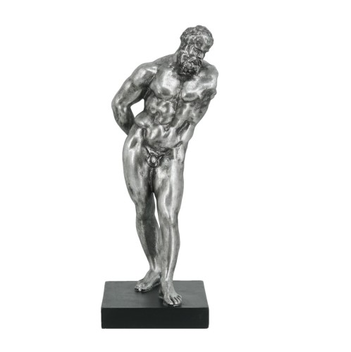 Artekko Figurine Ασημί Επιτραπέζιo Διακοσμητικό Ρητίνης (16.5x15.5x42)cm - 16.5cm  x 15.5cm  x 42cm