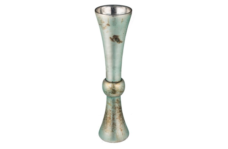 Artekko Emerald Πράσινο Γυάλινο Διακοσμητικό Βάζο (17x17x68.6)cm - 17.1cm  x 17.1cm  x 68.6cm