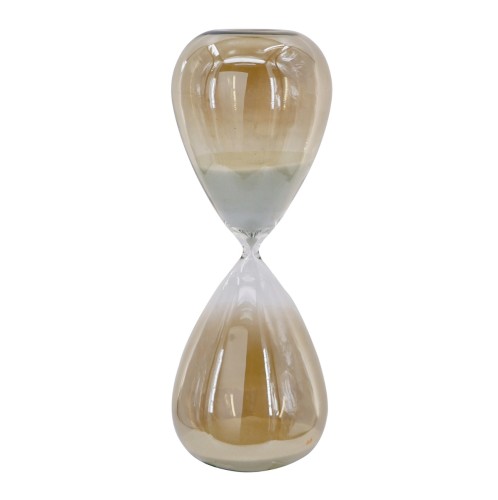 Artekko Hourglass Γυάλινη Διακοσμητική Κλεψύδρα με Λευκή Άμμο (13x13x36.5)cm - 13cm  x 13cm  x 36.5cm