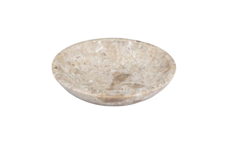 Artekko Marble Μπεζ Μαρμάρινο Μπολ (15x15x3)cm - 15cm  x 15cm  x 3cm