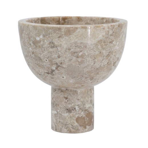 Artekko Marble Μπεζ Μαρμάρινο Μπολ (15x15x15)cm - 15cm  x 15cm  x 15cm