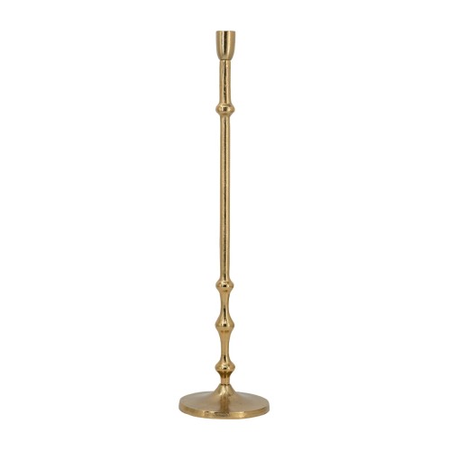 Artekko Nail Χρυσό Μεταλλικό Κηροπήγιο (14x14x59.7)cm - 14cm  x 14cm  x 59.7cm