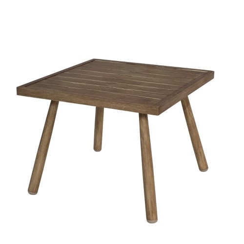 Artekko Alu Μικρό Ξύλινο Τραπεζάκι Κήπου (50x50xx45)cm - 50cm  x 50cm  x 45cm