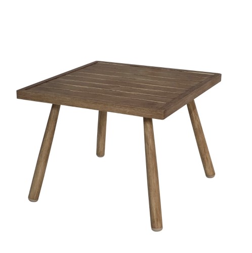 Artekko Alu Μικρό Ξύλινο Τραπεζάκι Κήπου (50x50xx45)cm - 50cm  x 50cm  x 45cm