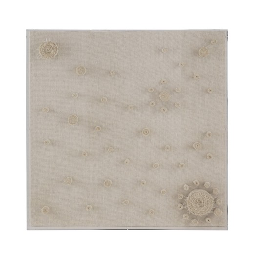 Artekko Mosaic Μπεζ Διακοσμητικός Πίνακας με Υφασμάτινη Τεχνοτροπία σε Plexiglass Κορνίζα (60x5x60)cm - 60cm  x 5cm  x 60cm