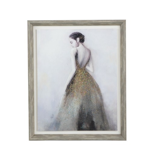 Artekko Glitter Πολύχρωμος MDF Πίνακας σε Καμβά (43.6x53.6x3)cm - 43.6cm  x 53.6cm  x 3cm