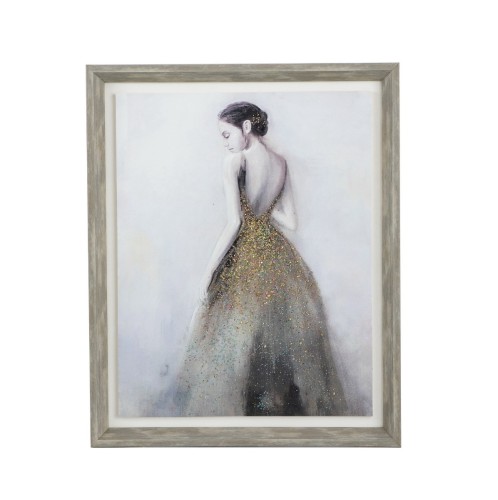 Artekko Glitter Πολύχρωμος MDF Πίνακας σε Καμβά (43.6x53.6x3)cm - 43.6cm  x 53.6cm  x 3cm