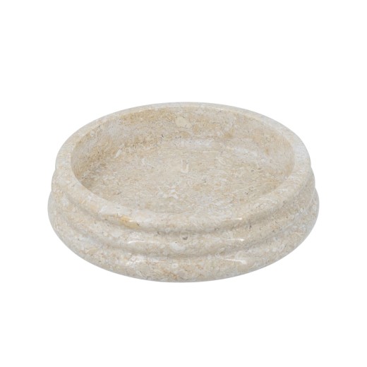 Artekko Marble Μπεζ Μαρμάρινο Μπολ (22x22x5)cm - 22cm  x 22cm  x 5cm