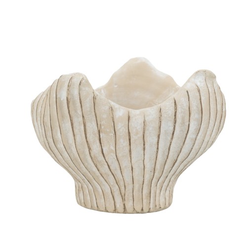 Artekko Cement Μπεζ Τσιμεντένιο Διακοσμητικό Δοχείο Κασπώ (19x18.5x14)cm - 19cm  x 18.5cm  x 14cm