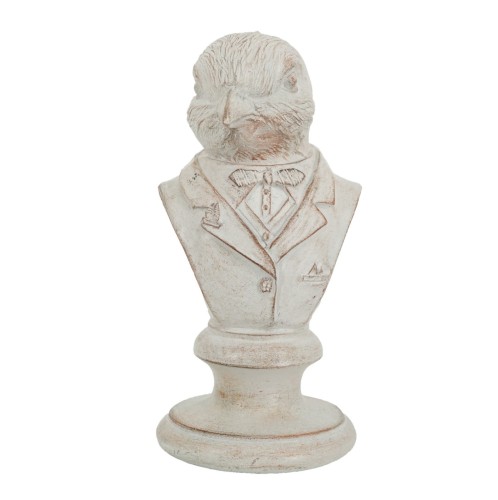 Artekko Bird Διακοσμητικό Πουλί Ρητίνης σε Λευκή Πατίνα (10.5x10.5x21)cm - 10.5cm  x 10.5cm  x 21cm