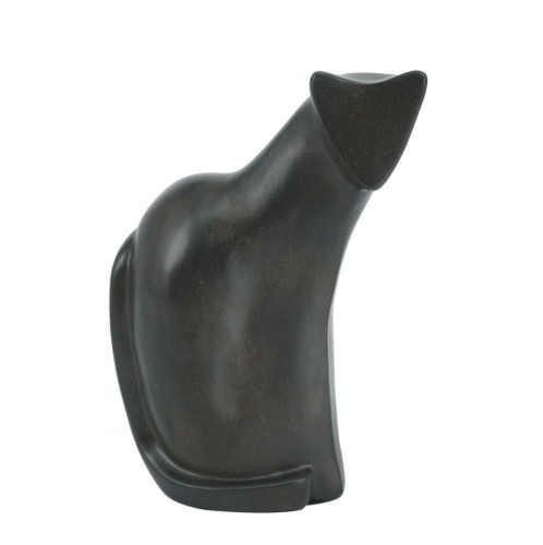 Artekko Figurine Μαύρη Διακοσμητική Γάτα Ρητίνης (17.5x10x25)cm - 17.5cm  x 10cm  x 25cm