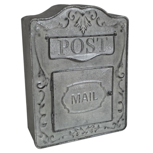 Artekko Mailbox Γκρι Μεταλλικό Γραμματοκιβώτιο (27x10x35)cm - 27cm  x 10cm  x 35cm