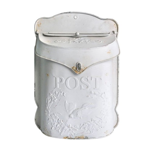 Artekko Mailbox Λευκό Μεταλλικό Γραμματοκιβώτιο (27x10x40)cm - 27cm  x 10cm  x 40cm