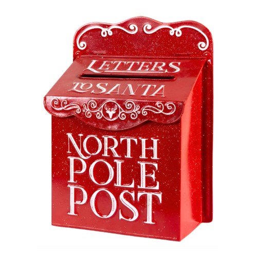 Artekko Xmas Mailbox Κόκκινο Μεταλλικό Γραμματοκιβώτιο (26x12x35)cm - 26cm  x 12cm  x 35cm