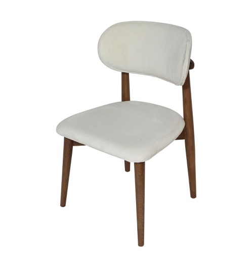 Artekko Bomonti Λευκή Καρέκλα με Απαλό Ύφασμα (50x50x85)cm - 50cm  x 50cm  x 85cm