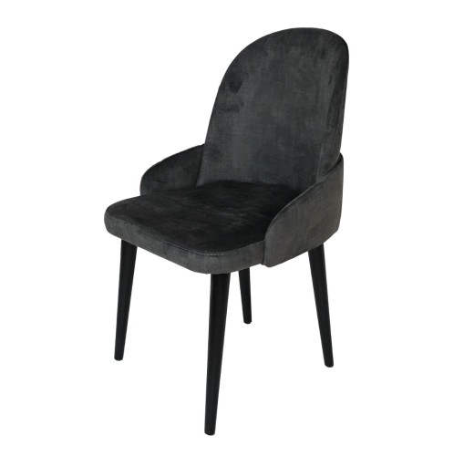 Artekko Kusakli Γκρι Καρέκλα με Βελουδινο Ύφασμα (56x56x90)cm - 56cm  x 56cm  x 90cm