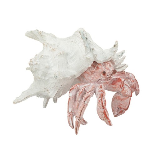 Artekko Animal Κόκκινο Επιτραπέζιο Διακοσμητικό Καβούρι σε Λευκό Κοχύλι από Ρητίνη (23.5x23.5x17.8)cm - 23.5cm  x 23.5cm  x 17.8cm