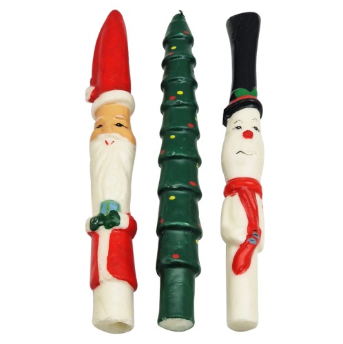 Artekko Xmass Χριστουγεννιάτικα Κεριά Παραφίνης 11cm 3pcs - 2cm  x 2cm  x 11cm
