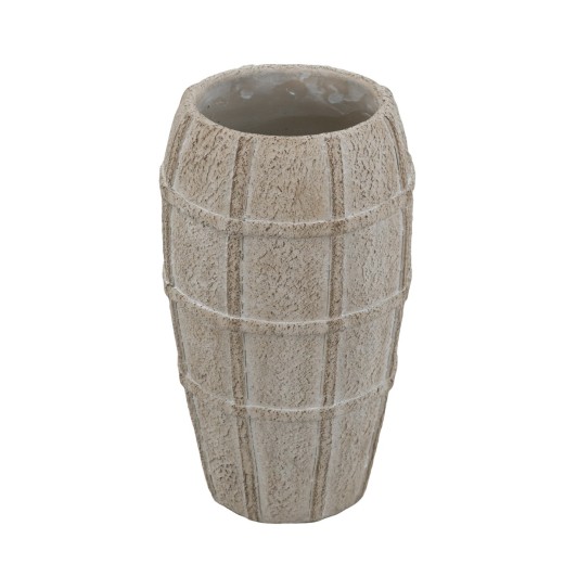 Artekko Cement Μπεζ Τσιμεντένιο Βάζο (18x18x30.5)cm - 18cm  x 18cm  x 30.5cm