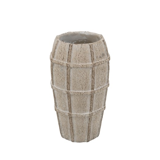 Artekko Cement Μπεζ Τσιμεντένιο Βάζο (13x13x23.5)cm - 13cm  x 13cm  x 23.5cm