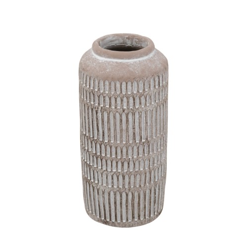 Artekko Cement Μπεζ Τσιμεντένιο Βάζο (14x14x30)cm - 14cm  x 14cm  x 30cm