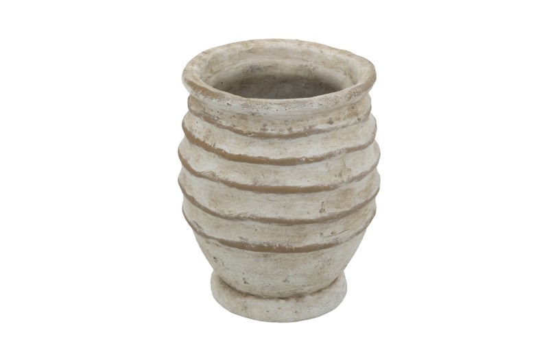 Artekko Cement Μπεζ Τσιμεντένιο Βάζο (18x18x23)cm - 18cm  x 18cm  x 23cm