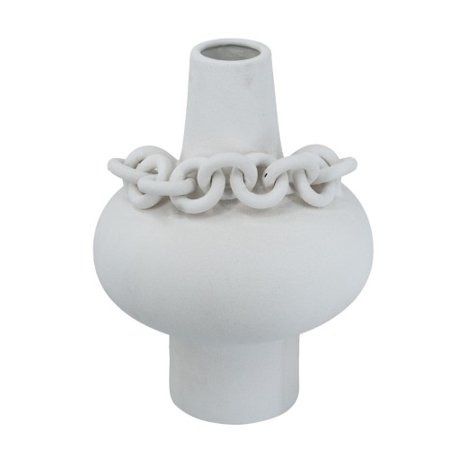 Artekko Candia Λευκό Κεραμικό Βάζο (31x31x40)cm - 31cm  x 31cm  x 40cm