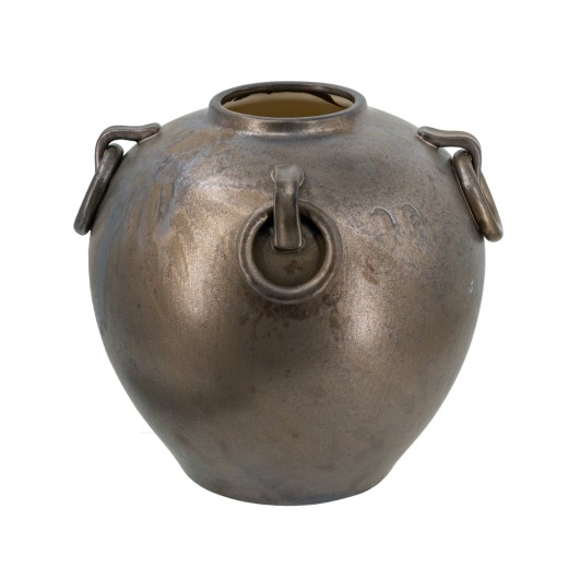 Artekko Candia Μπρονζέ Κεραμικό Βάζο (29x29x31)cm - 29cm  x 29cm  x 31cm