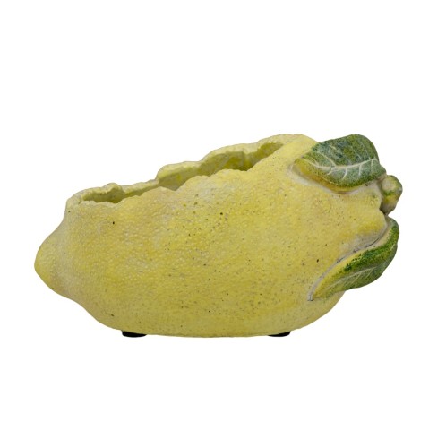 Artekko Lemon Κίτρινο Τσιμεντένιο Κασπώ (22.5x14x12)cm - 22.5cm  x 14cm  x 12cm