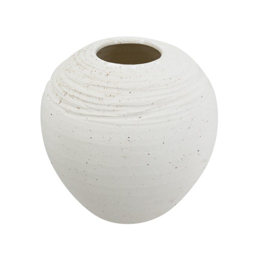 Artekko Antique Λευκό Κεραμικό Βάζο (23.2x23.2x22.2)cm - 23.2cm  x 23.2cm  x 22.2cm