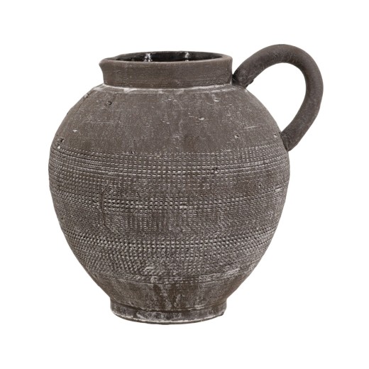 Artekko Antique Κεραμικό Βάζο σε Μαύρη Πατίνα (20.3x17.2x19.2)cm - 20.3cm  x 17.2cm  x 19.2cm