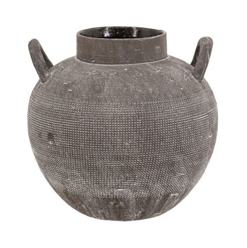 Artekko Antique Κεραμικό Βάζο σε Μαύρη Πατίνα (24.2x24.2x23.5)cm - 24.2cm  x 24.2cm  x 23.5cm