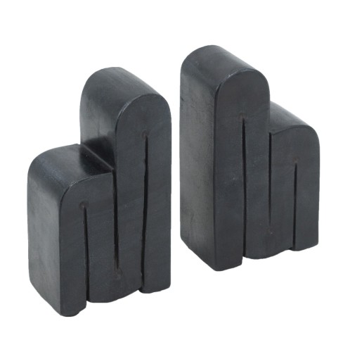 Artekko Bookends Βιβλιοστάτες από Μαύρο Μάρμαρο (8x5x14)cm 2pcs - 8cm  x 5cm  x 14cm