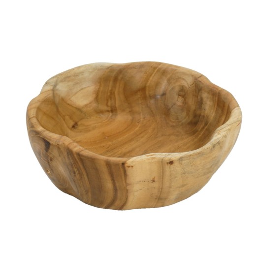 Artekko Woody Διακοσμητικό Μπολ από Ξύλο Teak (19x19x5)cm - 19cm  x 19cm  x 5cm