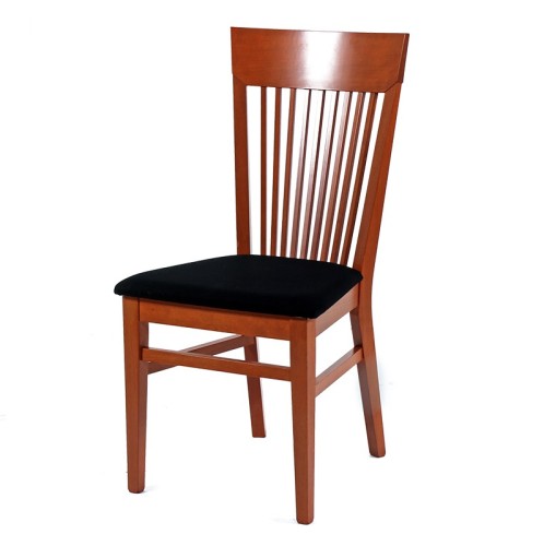 Artekko Xenon Καφέ Ξύλινη Καρέκλα με Μαύρο Κάθισμα