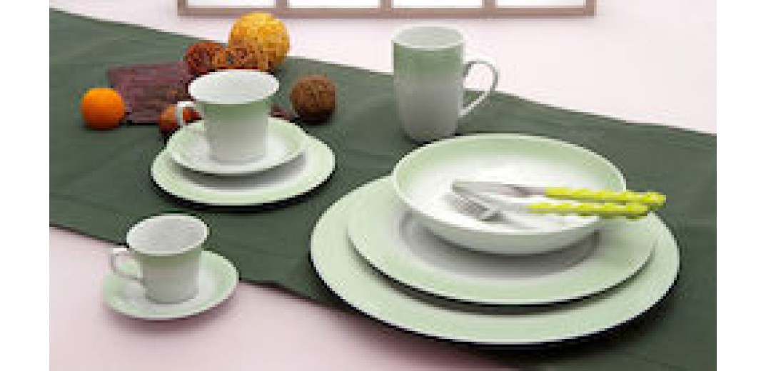 Σερβίτσιο πορσελάνης 20 τεμ. Bonito Green Cryspo Trio