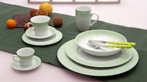 Σερβίτσιο πορσελάνης 20 τεμ. Bonito Green Cryspo Trio