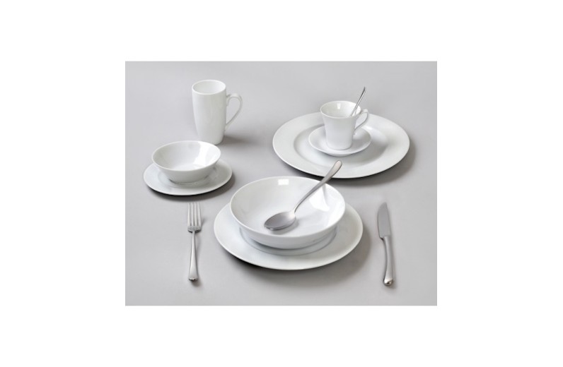 Σερβίτσιο πορσελάνης 20 τεμ. Bonito White Cryspo Trio