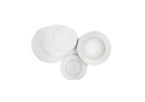 Cryspo Trio Σερβίτσιο Φαγητού Ivory Porcelain 20τμχ