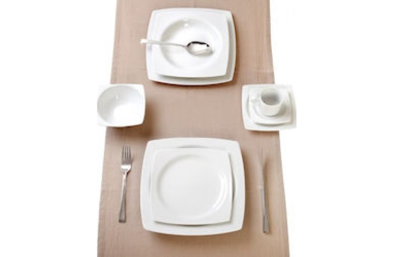 Cryspo Trio Σερβίτσιο Φαγητού Quadro White Σετ 72τμχ